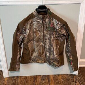 Realtree Xtra Camo Scent Factor Full Zip Jacket w/ Pink Logo Womens Size Large